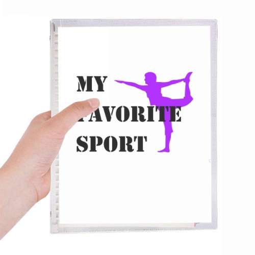 Like Sports Fitness Balanced Body Building Notebook Loose Leaf Diary Refillable Journal Stationery
