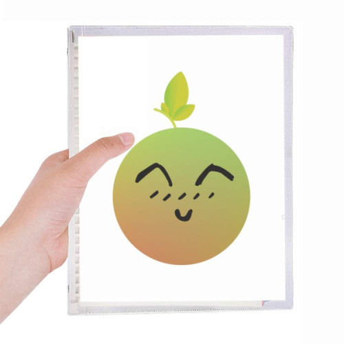 Lovely Cartoon Smile Orange Happy Notebook Loose Leaf Diary Refillable Journal Stationery