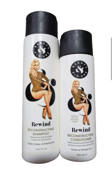 Beauty & Pin Ups Rewind Restructuring Shampoo, 10.1 Oz & Conditioner, 8.5 Oz - DUO