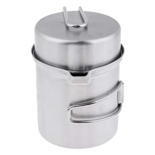 Backbayia Portable Camping Cookware Set Stainless Steel Pot Pan for Outdoor Camping Hiking Picnic Backbayia Portable Camping Cookware Set Stainless Steel Pot Pan for Outdoor Camping Hiking Picnic