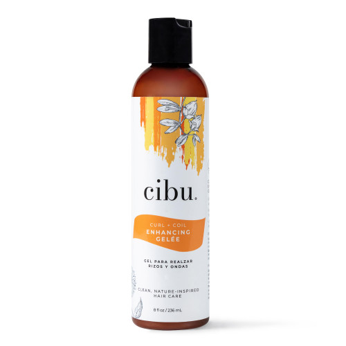 CIBU Curl + Coil Shampoo and Conditioner Cleanses, Hydrates, Revitalizes, Detangles & Preserves Natural Curl + Coil for Frizz-Free Smooth Manageable Hair (Enhancing Gelee, 236ml)