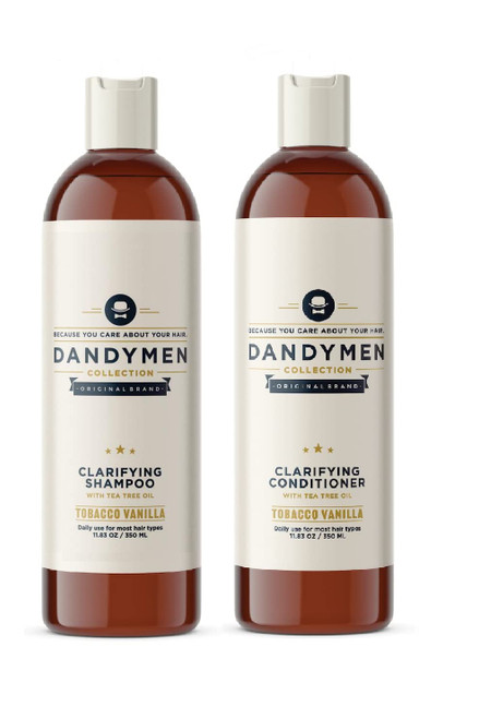 Dandymen Clarifying Shampoo & Conditioner Tea Tree Oil 11.83 oz Duo