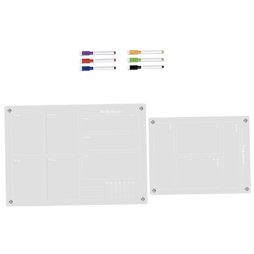 Ciieeo 1 Set whiteboard Refrigerator White Board Magnetic Dry Erase Board Daily Planner Magnetic Board Clear Board for Fridge Clear Board for Wall The List Magnetic Force Acrylic a3