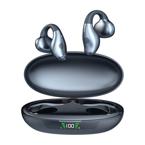 Clip On Earbuds Ear Clip Headphones Wireless Bluetooth Ear Clips Ear Buds Ear Clip Bone Conducting Conduction Bluetooth Headphones Open Ear Earbuds Buds Bone Conduction Earphones Headset