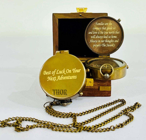 Vintage Sundial Compass with Leather Case,Brass Compass,Gift for Him,Engraved Compass,Sundial Push Compass for Camping, Hiking, Touring Vintage Sundial Compass with Leather Case,Brass Compass,Gift for Him,Engraved Compass,Sundial Push Compass for Camping, Hiking, Touring