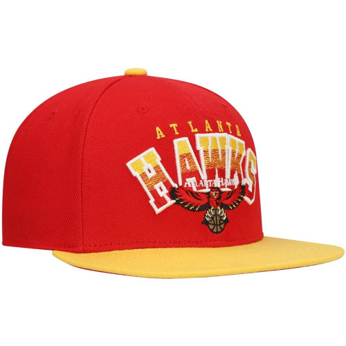 Mitchell & Ness Atlanta Hawks Gradient Snapback Adjustable Hat Cap - Red Mitchell & Ness Atlanta Hawks Gradient Snapback Adjustable Hat Cap - Red