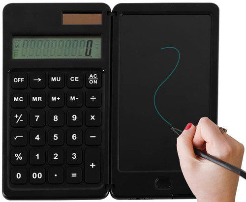 HFSKJWI Scientific Calculator with Writing Tablet, Foldable Pocket 10-Digit Digital Desktop Calculator with Erasable Writing Board,for Office School Calculating, High School or College HFSKJWI Scientific Calculator with Writing Tablet, Foldable Pocket 10-Digit Digital Desktop Calculator with Erasable Writing Board,for Office School Calculating, High School or College