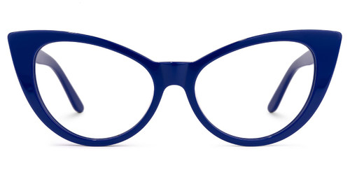 Zeelool Vintage Acetate Cat Eye Blue Light Blocking Glasses for Women Marilyn FP0049-03 Dark-Blue