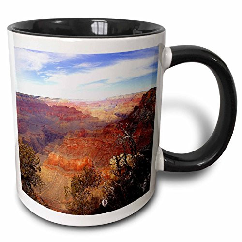 3dRose mug_57600_4"Grand Canyon Arizona" Two Tone Black Mug, 11 oz, Multicolor