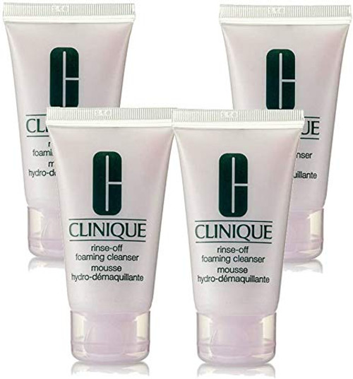 Clinique Rinse-off Foaming Cleanser Travel Size 1 oz Each, Lot of 4 Clinique Rinse-off Foaming Cleanser Travel Size 1 oz Each, Lot of 4