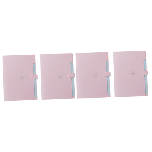 TEHAUX 4 Pcs One Folder Professional Folder Pink Folder Pink File Folder Durable File Folder Multi-Layer File Folder Lightweight File Folder Folders A4 File Folder A4 Folder Pp Organ Bag