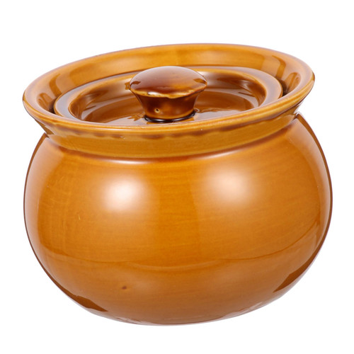 TIDTALEO Crock Ceramic Stew Pot with Lid Oven Safe Soup Bowls Korean Bowl Kitchen Soup Jar Clay Cooking Pot Soup