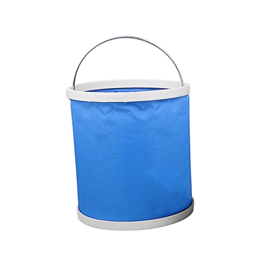 Anneome 2pcs Collapsible Camping Cleaning Mop Bucket Folding Water Bucket Fishing Water Container Collapsible Bucket with Handle Space Saving Bucket Cleaning Water Pail Supplies Foldable