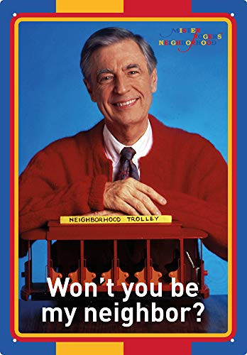 Aquarius Mr. Rogers Be My Neighbor 8 x 11.5 Tin Sign
