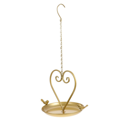Unomor Heart Shaped Bird Feeder Bird Feeder Plate Bird Platform Hanging Bird Tray Bird Catcher Tray Platform Bird Feeder Tray Platform Feeders for Birds Bird Bath Iron Outdoor Metal