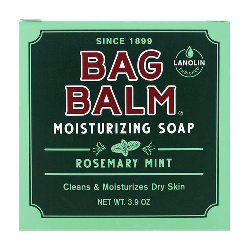 Bag Balm Mega Moisturizing Soap Rosemary Mint Scent 3.9 Ounce Per Bar (Value Pack of 5)