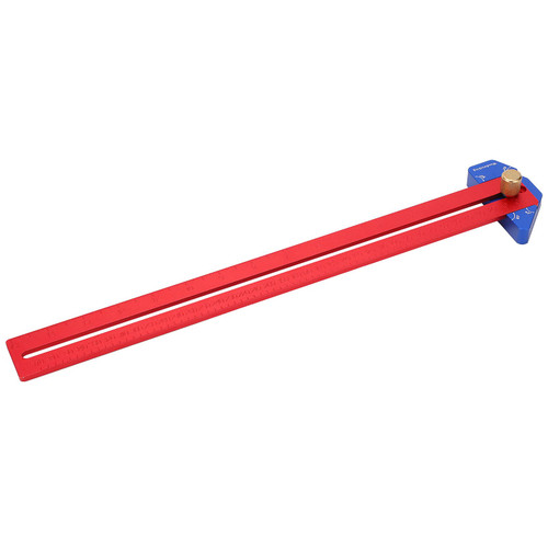 T Type Scribing Ruler, Woodworking T Square Ruler, Aluminum Alloy Adjustable Angle Scriber Carpentry Scribing Tool (Angle Aluminum Alloy Ruler 370)