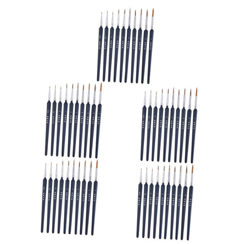 COHEALI 50 Pcs Micro Brush Line Drawing Pens Nail Art Artist Paint Brush Paintbrush Model Painting Brushes Detail Brushes Fine Detail Painting Pens Fine Paint Brush Wooden Liner Miniature