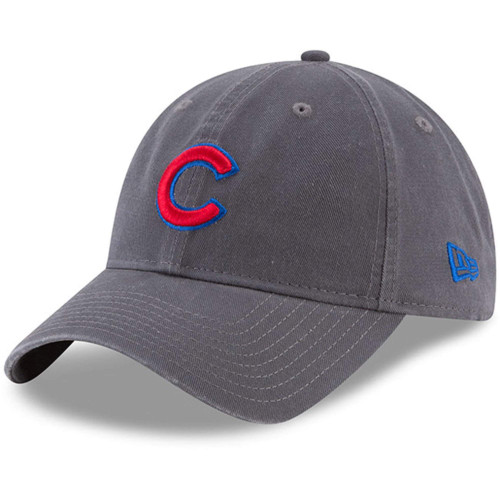 Chicago Cubs New Era Secondary Logo Core Classic 9TWENTY Adjustable Hat Graphite