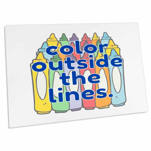 3dRose Color Outside The Lines Crayons Background - Desk Pad Place Mats (dpd-368884-1)