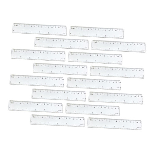 Angoily 32pcs Centimeter Ruler Pupils Clear Plastic Ruler Plastic Simple Drawing Ruler rulers for Kids Small Ruler Kids Measuring Ruler School Supplies Stationery Student