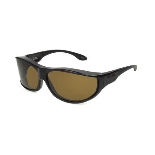 Dioptics Haven Malloy Fits Over Sunglasses Polarized Rectangular, Tortoise Frame/Amber Lens, 57 mm