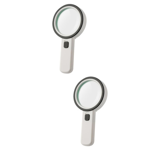 HEALLILY 2pcs Led 3X Magnifying Lamp Magnifying Glass Led Magnifier Loupe Magnifier Magnifying Jar Magnifier with Light Magnifier for Daily Use Reading Magnifier Office Desk Lamp Desktop