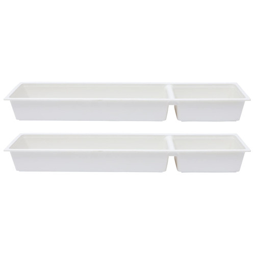 POPETPOP Poultry Feeder, 2pcs Chicken Feeder Trough Poultry Feeding Tray Birds Feeders Bowl Chicken Feeding Watering Dish Chicken Feeding Bucket for Water Food POPETPOP Poultry Feeder, 2pcs Chicken Feeder Trough Poultry Feeding Tray Birds Feeders Bowl Chicken Feeding Watering Dish Chicken Feeding Bucket for Water Food
