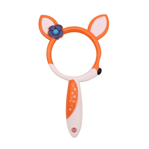 WYH Loupe Magnifie Fawn Ear Shape Magnifying Glass Plastic Magnifier for Kids Applied to Science Books Newspaper Reading Magnifying Glass