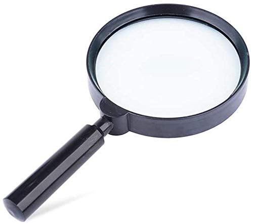 TONPOP Magnifying Glasses Vision aids Handheld Magnifying Glass, Best Jumbo Size 5X Reading for Books, Newspapers, Maps, Coins, Jewellery, Hobbies & Crafts Stationery Office Supplies 1PCS