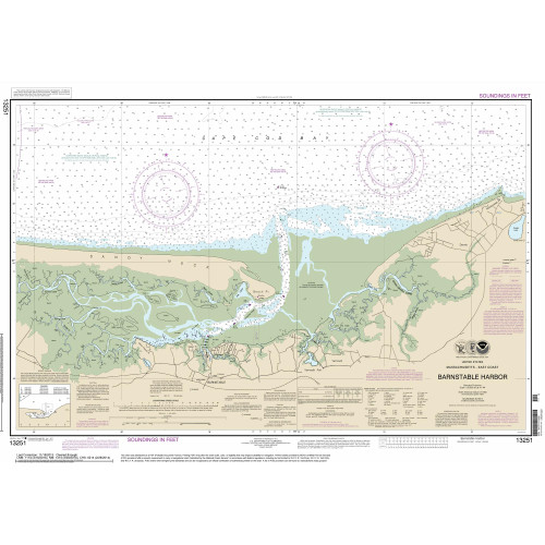Paradise Cay Publicatoins, Inc. Historical NOAA Chart 13251: Barnstable Harbor - Print on Demand - Historic Version or Updated NCC