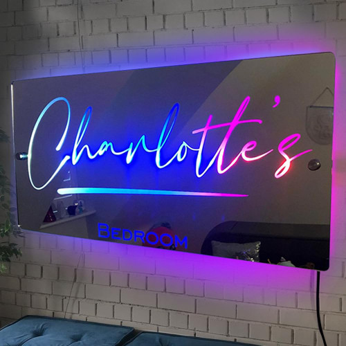 Personalized Name Mirror LED Light Up Mirror Wall Decoration, Custom Acrylic Name Multi-Color Hanging Light Sign, Christmas Valentine's Day Birthday Gifts for Mom Wife Girlfriend (Rectangular) Personalized Name Mirror LED Light Up Mirror Wall Decoration, Custom Acrylic Name Multi-Color Hanging Light Sign, Christmas Valentine's Day Birthday Gifts for Mom Wife Girlfriend (Rectangular)