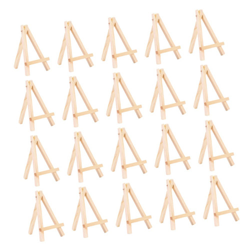 Lurrose 20pcs Small Easel Display Easel Wood Easel Kids Easel Mini Easel Art Easel Easels for Painting Canvas Easel Stand Easels for Display Paint Easel Table Easel Child Decorate Wooden