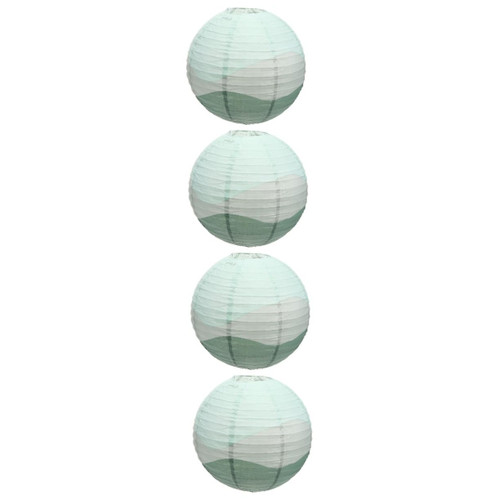 Veemoon 4pcs Chinese Lanterns Pendant Lamp Shade Lanterns Decorative Hanging Lamp Shades Light Covers Table Lamp Shade Japanese Lantern Chinese Decorations Metal Chandelier Shade Lamps