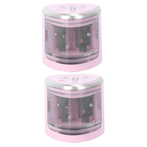 LALAFINA 2pcs Stationery Heavy Pencil Electric Pencil Sharpener Dual Holes Pencil Sharpener Automatic Pencil Sharpener Electric Pencil Sharpener Pupils Electric Pencil sharpeners