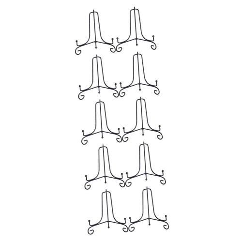 IMIKEYA 10 Pcs Wrought Iron Photo Frame Stand Art Display Stand Plate Stands Iron Easel Rack Photo Display Easel Holder Frame Holder Stand Book Holder Stand Photo Album Decorative Plates