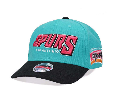 Mitchell & Ness San Antonio Spurs New Shredder Stretch Teal Black Flex Era Snapback Hat Cap Mitchell & Ness San Antonio Spurs New Shredder Stretch Teal Black Flex Era Snapback Hat Cap