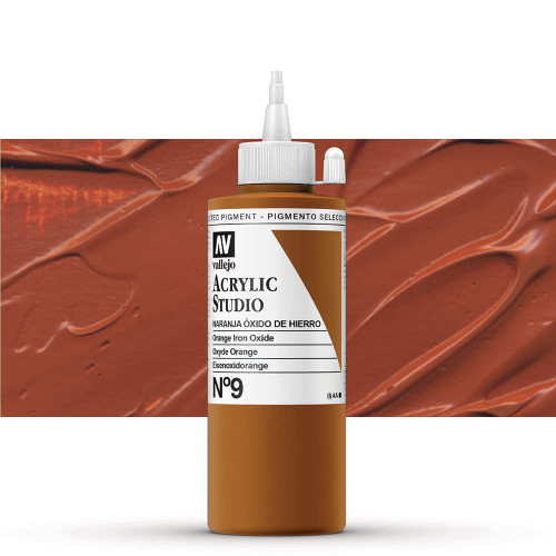 Vallejo : Studio Acrylic Paint : 200ml : Mars Orange