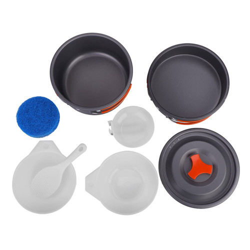 yaogohua AOTU 8pcs Camping Cookware, Compact/Lightweight/Durable Camping Bowl Pots and Pans Set, Lightweight Cook Pot for Backpacking/Hiking/Camping/Picnic yaogohua AOTU 8pcs Camping Cookware, Compact/Lightweight/Durable Camping Bowl Pots and Pans Set, Lightweight Cook Pot for Backpacking/Hiking/Camping/Picnic