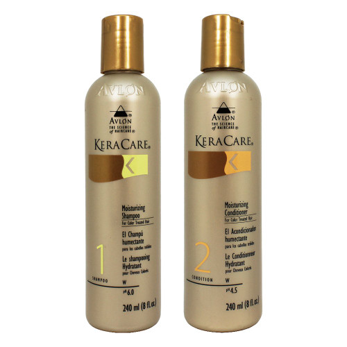 Avlon KeraCare Moisturizing Shampoo for Color Treated Hair 8 oz & Avlon KeraCare Moisturizing Conditioner for Color Treated Hair 8 oz Set