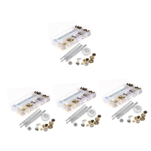 TEHAUX 120 Sets Snap Button Suit Tools Sewing Supplies Snap Buttons Button Fastener Tool Snap Button Tool Snap Tool Snap Button Kit Snaps for Clothing Installation Tool Copper Down Jacket