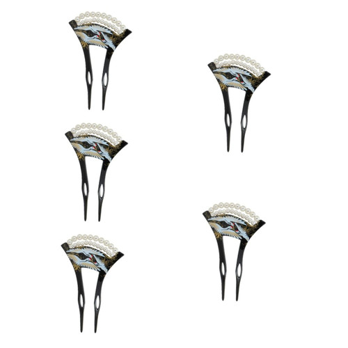 minkissy 5pcs U-shaped Hairpin Hair Fork for Buns Womens Hair Accessories Hair Chopsticks for Women Tiaras for Girls Hair Decorations for Women U Shaped Hair Abs China Bride Pearl