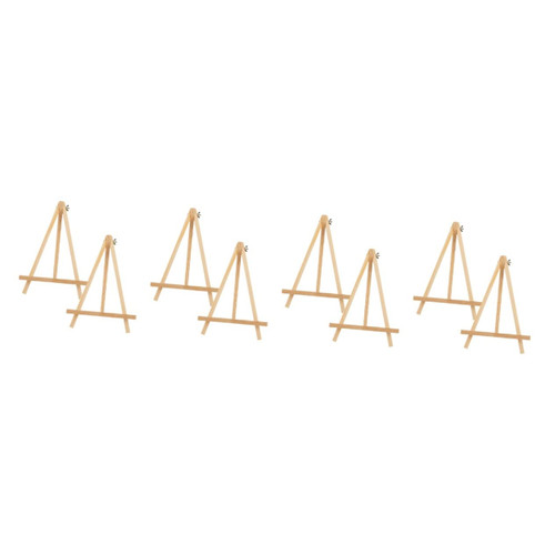 STOBOK 8 Pcs Beechwood Tripod Wood Display Stand Easel Painting Party Easel A-Frame Artist Studio Easel Art Easel Wood Painting Easels Easle Craft Wooden Painting Stand Desktop Child