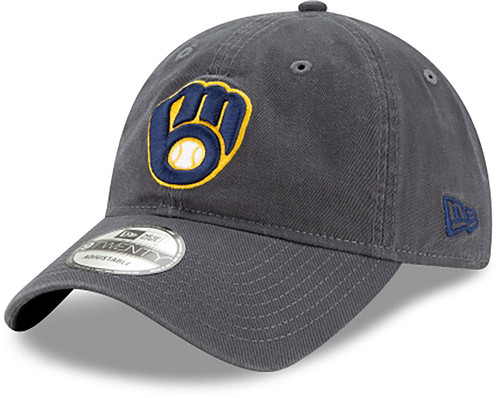 New Era Milwaukee Brewers Graphite Core Classic Twill 9TWENTY Adjustable Hat