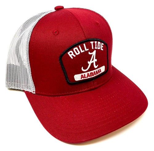 University of Alabama Crimson Tide Roll Tide Patch Logo Flat Bill Mesh Trucker Snapback Hat
