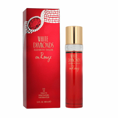 Elizabeth Taylor Women's Perfume, White Diamonds En Rouge, Eau De Toilette EDT Spray, 3.3 Fl Oz