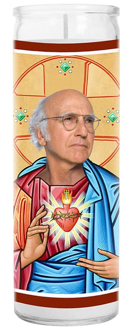 Larry Celebrity Prayer Candle - Saint Candle - 8 inch Glass Prayer Votive - Handmade in USA - Novelty Celebrity Gift Larry Celebrity Prayer Candle - Saint Candle - 8 inch Glass Prayer Votive - Handmade in USA - Novelty Celebrity Gift