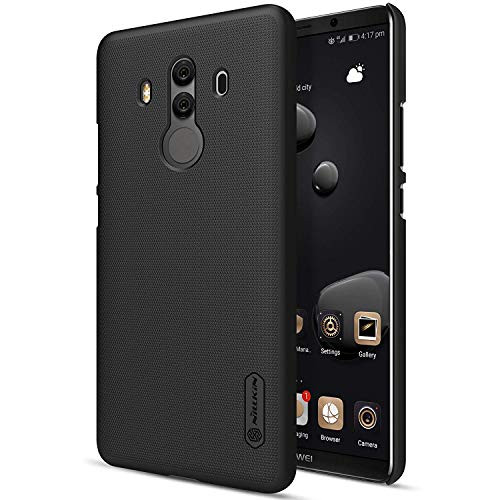 Nillkin Huawei Mate 10 pro Case, [with Screen Protector] Frosted Shield Anti Fingerprints Hard PC Case Back Cover for Huawei mate10 Pro-Retail Package (Black)