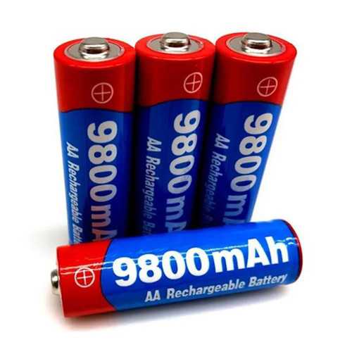 LIEU New 1.5V 9800Mah AA Industrial Grade Rechargeable Alkaline Battery, High Performance Backup Battery, 4 Pcs