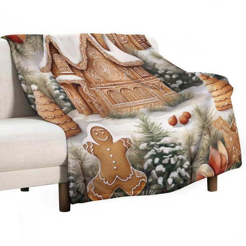 MaSiledy Gingerbread Christmas Blanket Winter Holiday Baking Lover Gifts Warm Blanket 40"x50" Flannel Fleece Throw Blanket for Couch Sofa Bed for Adults Kids Boys Teens Gift for Kids and Adults MaSiledy Gingerbread Christmas Blanket Winter Holiday Baking Lover Gifts Warm Blanket 40"x50" Flannel Fleece Throw Blanket for Couch Sofa Bed for Adults Kids Boys Teens Gift for Kids and Adults